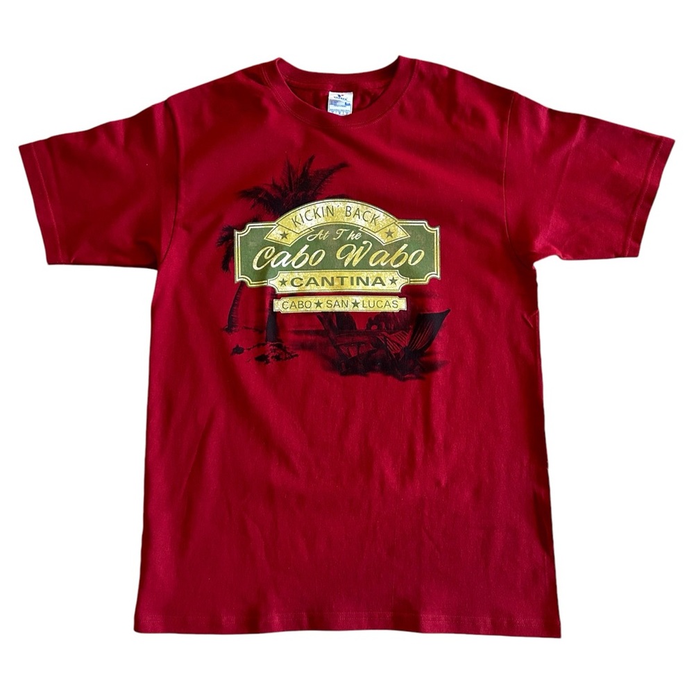 CABO WABO Kickin’ Back Deep Red Cabo San Lucas Unisex T-Shirt Tee Medium NEW